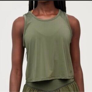 OFFLINE by Aerie Sage Green Tank Top, Size Large